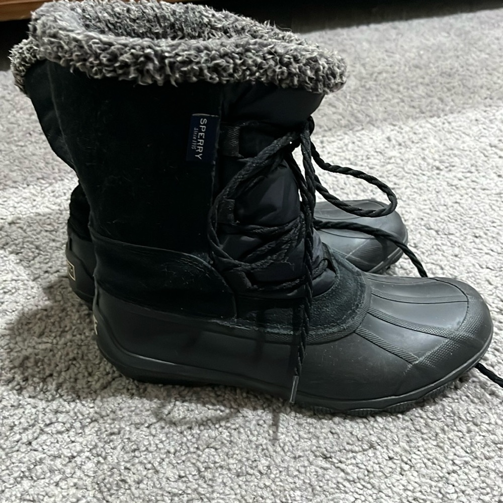 Sperry black boots women’s size 7.5